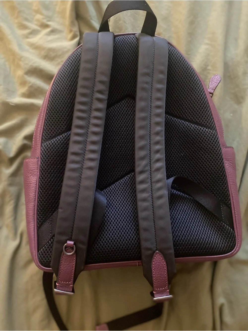 Coach Pebbled Leather Mini Backpack in Mauve